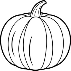 Pumpkin line art vector