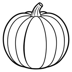 Pumpkin line art vector