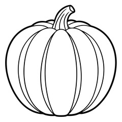 Pumpkin line art vector