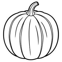 Pumpkin line art vector