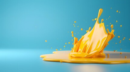 Vibrant orange liquid splash in motion