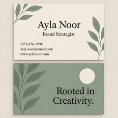 Minimalist business card design set