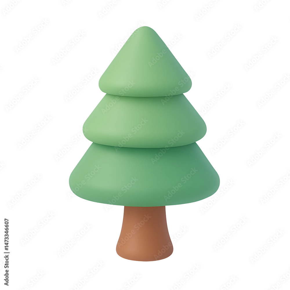 Poster modern 3d tree icon with a transparent background suitable for business and technology graphics or d