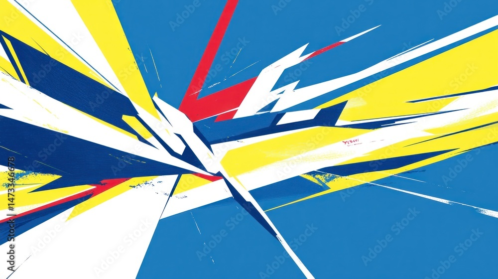 Poster abstract colorful exploding design