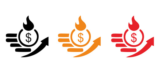 Inflation icon. Simple element from Crisis collection