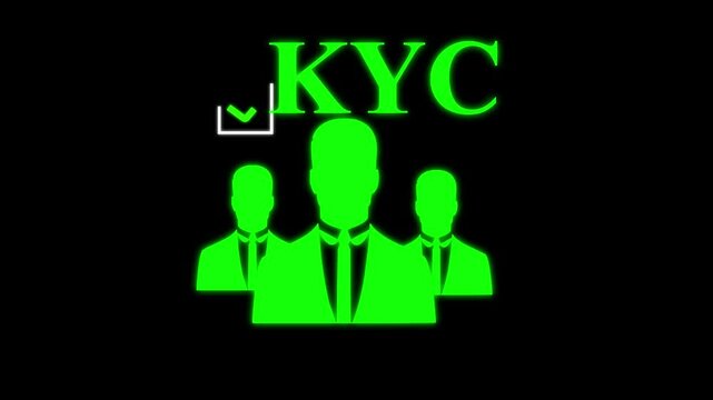 Digital KYC interface displaying forms, user data, approval box, and charts on dark background. Concept of identity verification and user authentication. digital identity, and security processes