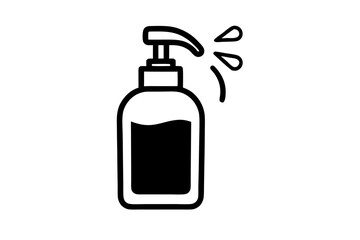Hand Sanitizer silhouette vector illustration