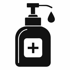 Hand Sanitizer silhouette vector illustration
