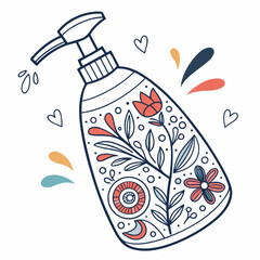 Hand Sanitizer silhouette vector illustration