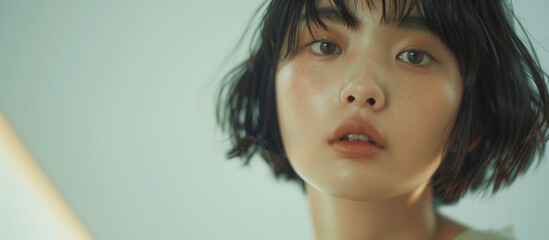 Clean Skincare Ad Look with Fresh-Faced Korean Model