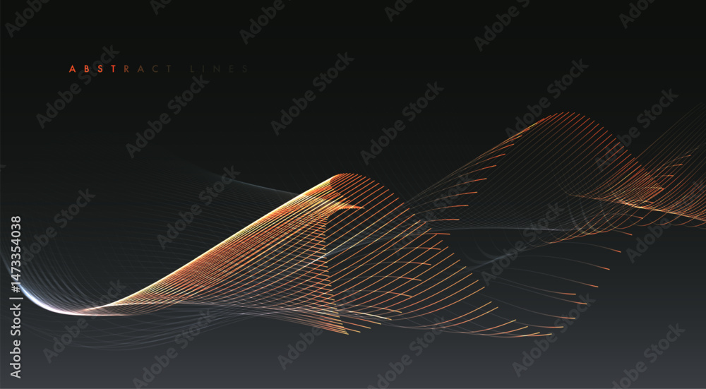 Poster abstract colored dynamic waves. modern abstract cover. colorful curve lines. graphic concept for you