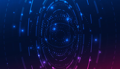 Abstract big data visualization. Big data code representation. Graphic concept for your design