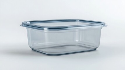 Clear plastic food container with lid