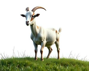 Obraz premium goat on green grass