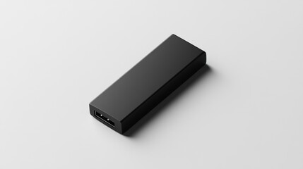 Black rectangular power adapter