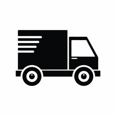Delivery Truck icon silhouette vector illustration