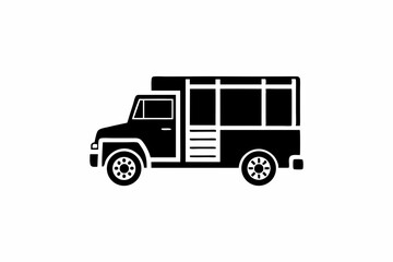 Delivery Truck silhouette vector illustration