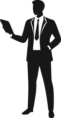 3D businessman walking toward glass skyscraper entrepreneur silhouette