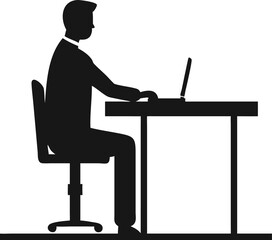 Person working on a laptop at a desk