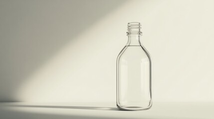 Empty clear glass bottle (1)