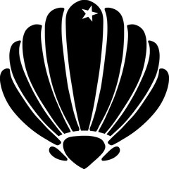 Sea Shell Vector Illustration with Ocean and Beach Elements

