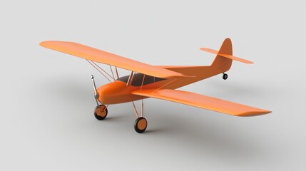 Orange vintage airplane model