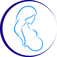 Pregnant woman. Flat design. Vector illustration