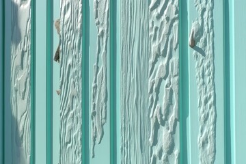 Textured mint-green panels with embossed designs