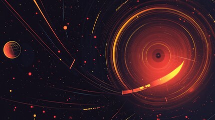Obraz premium Abstract swirling cosmic energy