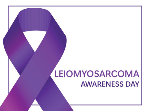Leiomyosarcoma Awareness Day. Purple or violet Awareness Ribbon on White Background. Raising awareness of Leiomyosarcoma Awareness Day campaign.  Vector Illustration