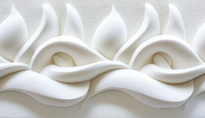 Ornate white frosting border