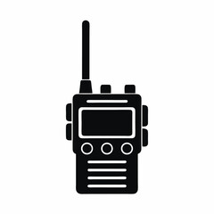 Walkie Talkie icon silhouette vector illustration
