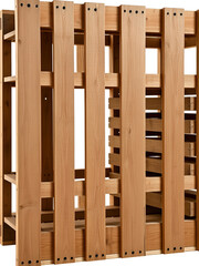 Wooden pallet isolated on transparent or white background, png