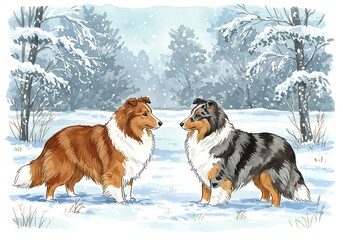 Winter's Gentle Gaze AI Generated