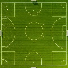 Obraz premium Green Fields, Aerial View AI Generated