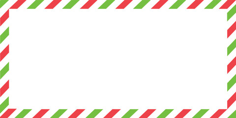 candy cane frames. Christmas and New Year candy frame. Holiday xmas border.  isolated on white background. Vector illustration.