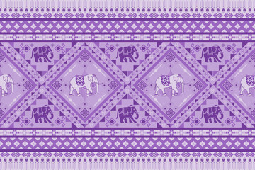 popular elephant pattern in asian style this elephant graphic is fashionable in thailand india and south east asia and this elephant and baby elephant can be for textile industry and any package 