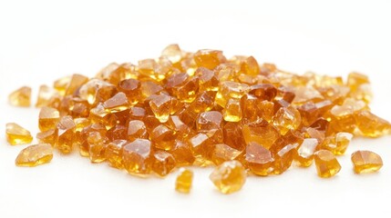 Polyester resin isolated on white background