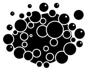 Bubbles silhouette vector illustration