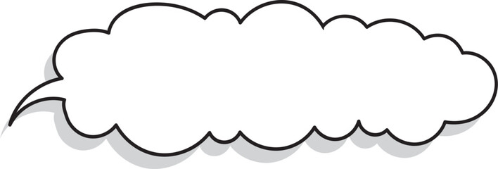 Speech bubble in Hand-drawn style set, Chatting box, Message box, Talk bubble, speak bubble, think balloon, design element, vector illustration	