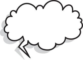 Speech bubble in Hand-drawn style set, Chatting box, Message box, Talk bubble, speak bubble, think balloon, design element, vector illustration	