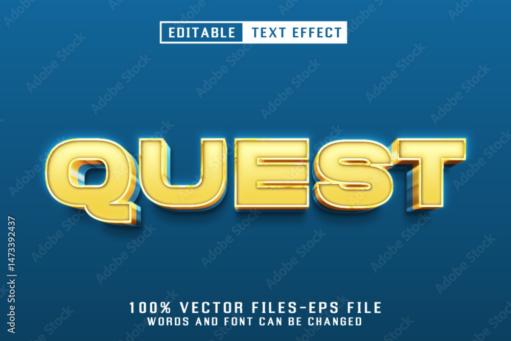 Poster quest 3d text - editable text effect
