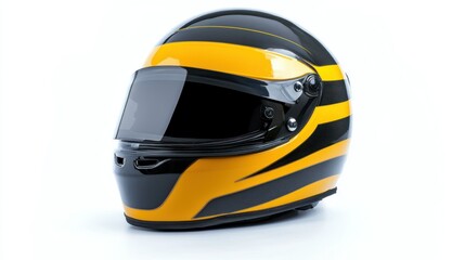 Fototapeta premium Racing helmet isolated on white background