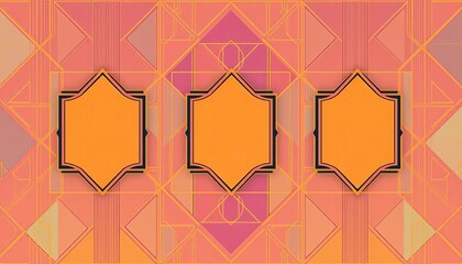 Linear geometric pattern design template for luxury packaging, vector labels & frames, packaging, decor