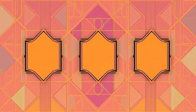 Linear geometric pattern design template for luxury packaging, vector labels & frames, packaging, decor