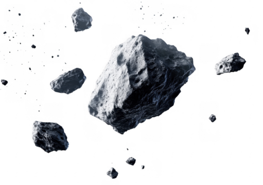 Asteroid Field in Space
