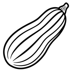Minimalist Delicata Squash Vector Icon