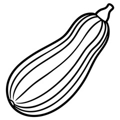Minimalist Delicata Squash Vector Icon