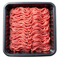 Fresh Ground Beef in a Black Plastic Tray