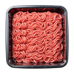 Ground Beef in Tray: Fresh, Raw Minced Meat